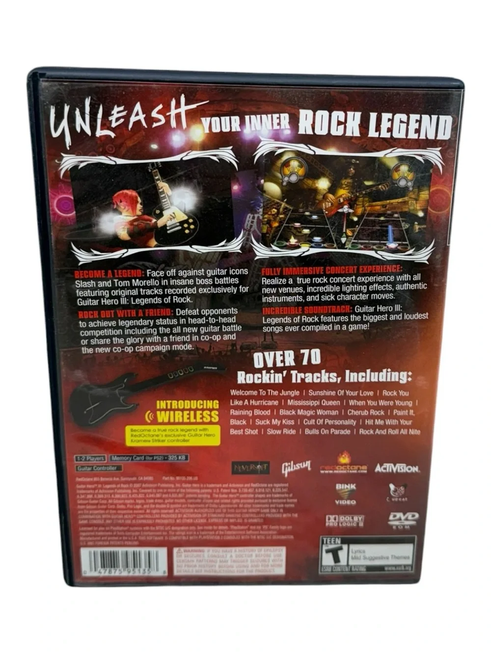 Case and Manual Only NO GAME Guitar Hero III Legends of Rock PS2 Authentic